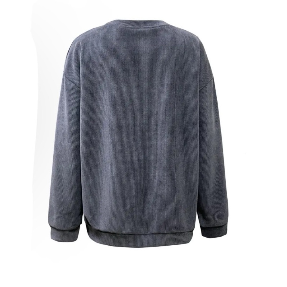 Cow Skull Ribbed Super Comfy Thin Sweatshirt NWOT - Picture 4 of 5